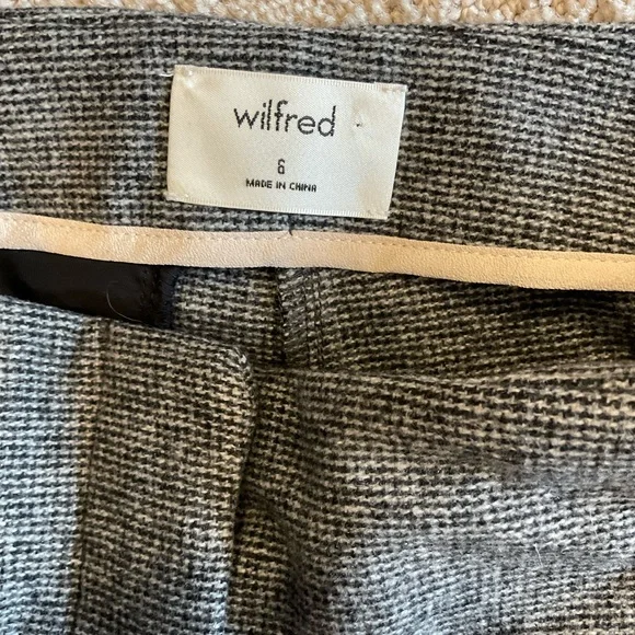 💕🩶 Aritzia Wilfred Chambery Wool Cashmere Crop Pants Gray 6 Minimalist Classic - Picture 5 of 11